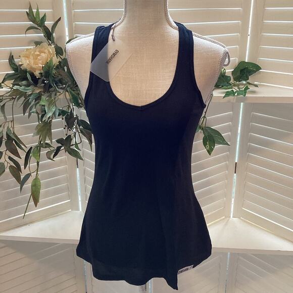 GYMSHARK NEW BLACK PARTIAL MESH TANK SIZE XS 1247 - Picture 5 of 6